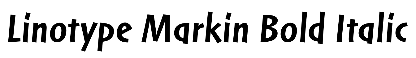 Linotype Markin Bold Italic